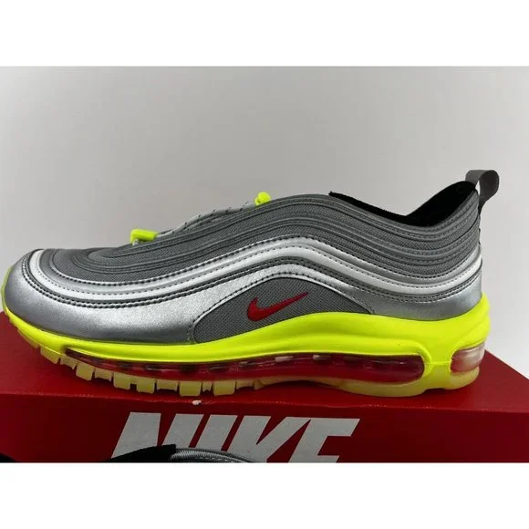 Nike Air Max 97 Silver Volt GS Youth Sneakers Shoes 4Y-7Y Green NO SHOE BOX - Picture 5 of 11